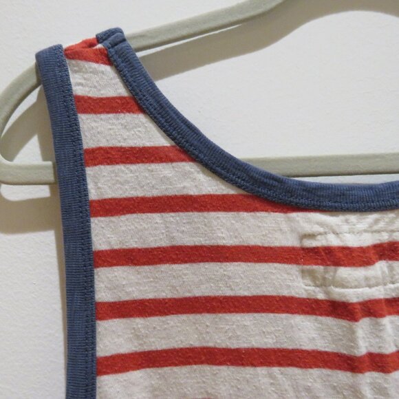 VINTAGE DENIM & SUPPLY RALPH LAUREN American Flag Slub Cotton Tank Top Y2K Sz M - Picture 12 of 13
